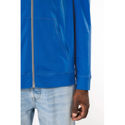 Lightweight cotton hooded sweatshirt